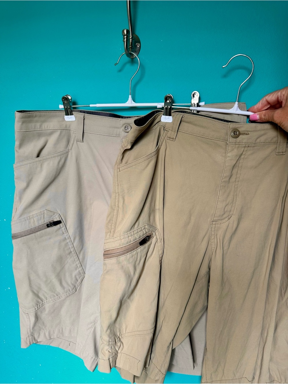 Eddie Bauer shorts set of 5 size 36 Blue, Brown, Khaki, Tan, Gray - Picture 2 of 8